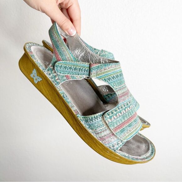 Alegria Viki Seascape Multi Color Comfort Sandals Size 7 - Picture 2 of 6